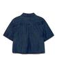 LEE Women'S Short Crop Denim Short Sleeve Shirt Indigo Dark