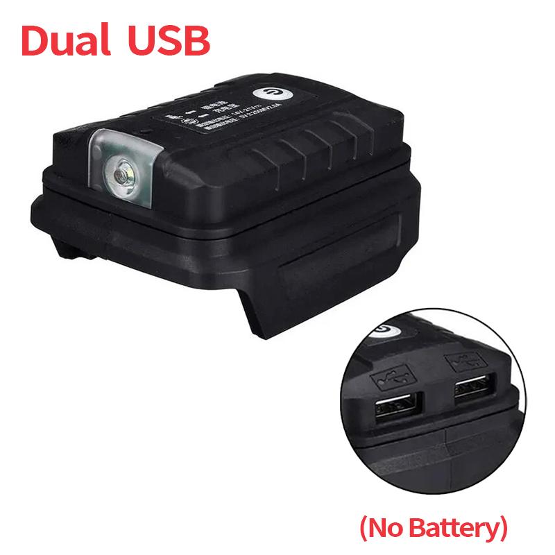 

Адаптер Светодиодный Рабочий Свет Для Makita 14.4V/18V Li-on Аккумулятора BL1830 BL1430 BL1850 Двойной USB Конвертер со Светодиодной Лампой для Makita