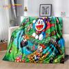 Coperta morbida in peluche cartone animato anime Doraemon, coperta in flanella per soggiorno camera da letto letto divano picnic, copertura calda per bambini