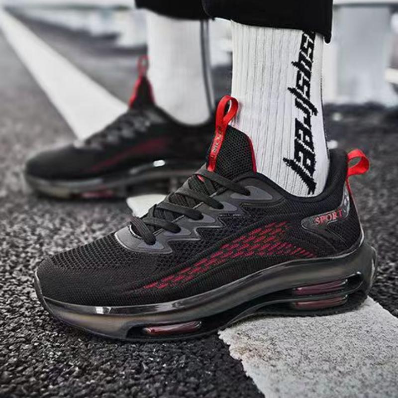 Outdoor Men's Casual Sneakers Chunky Running Shoes Fashion Men Shoes Mesh Breathable Basketball Shoes Non Slip Shock Tennis Shoe