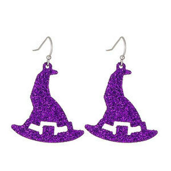 Damen Halloween Ohrringe: Lustige kleine Teufel-, Fledermaus-, Spinnen- und Kürbis-Designs