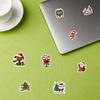 1set Merry Christmas Cartoon Stickers Cute Xmas Tree Santa Claus Elk Stationery Sticker Xmas Graffiti Decals For Luggage Laptop