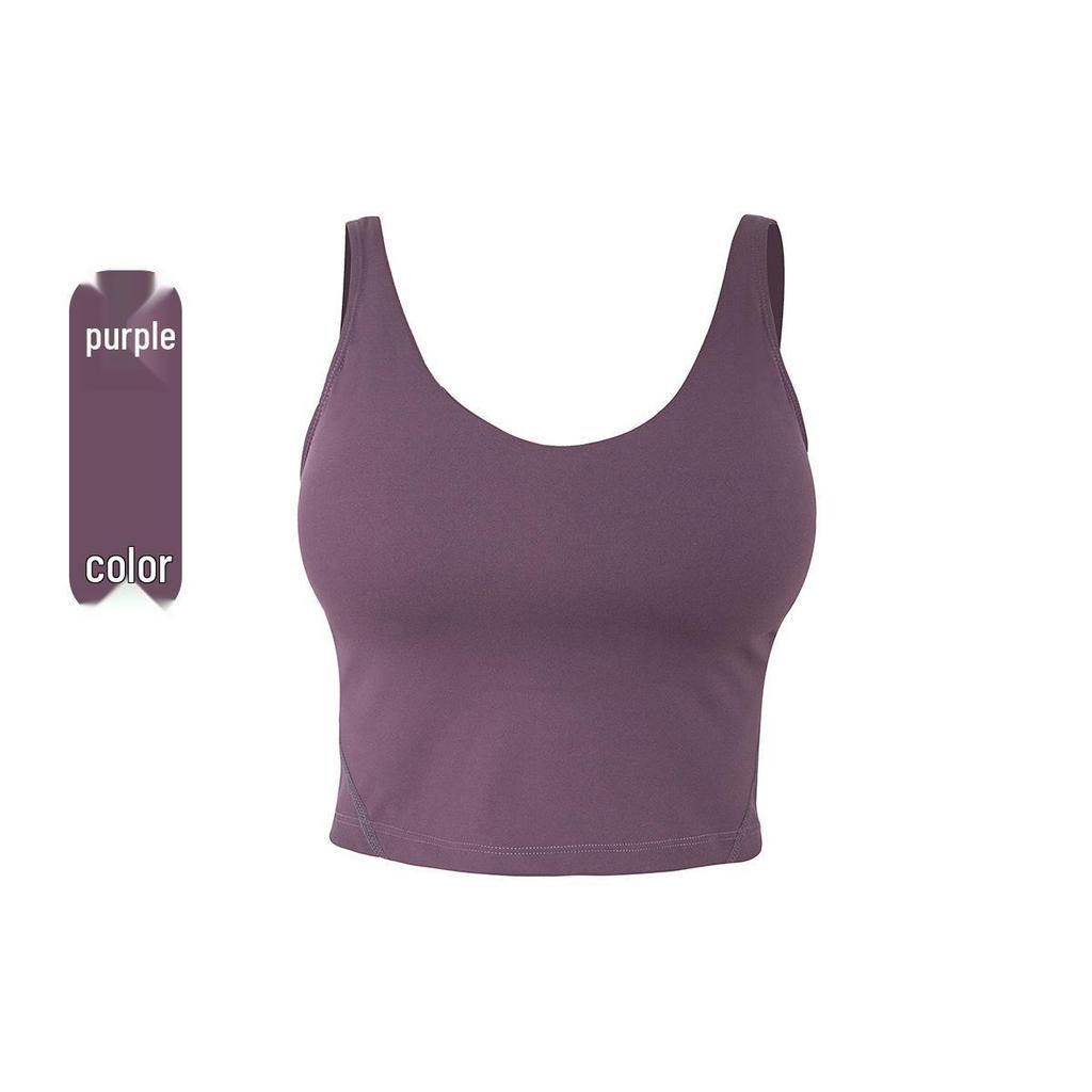 Women's Al*gn Yoga Tank Top - Shockproof Elastic Sports Bra with Chest Pads