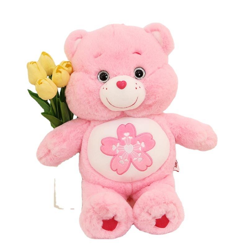 

22/33/45cm Care Bears Kawaii Plush Toys Pink Sakura Bear Lovely Cartoon Bear Soft Stuffed Dolls Girls Boys Cute Toys Gift 22cm розовый