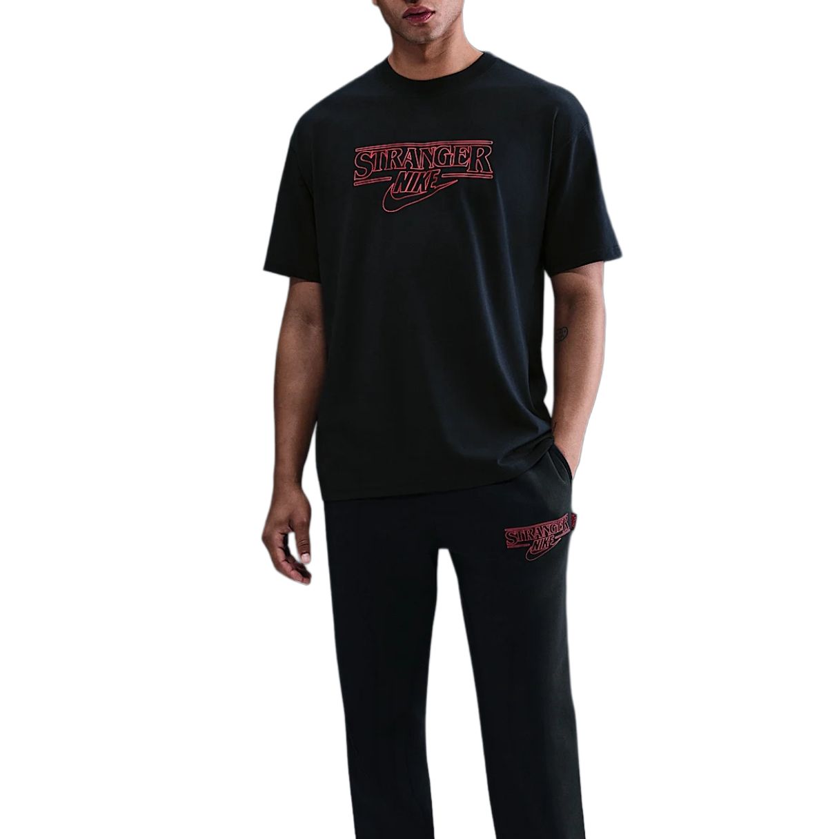 Мужская футболка с коротким рукавом и круглым вырезом свободного кроя Nike X Stranger Things, FW25, IB8056-010 S