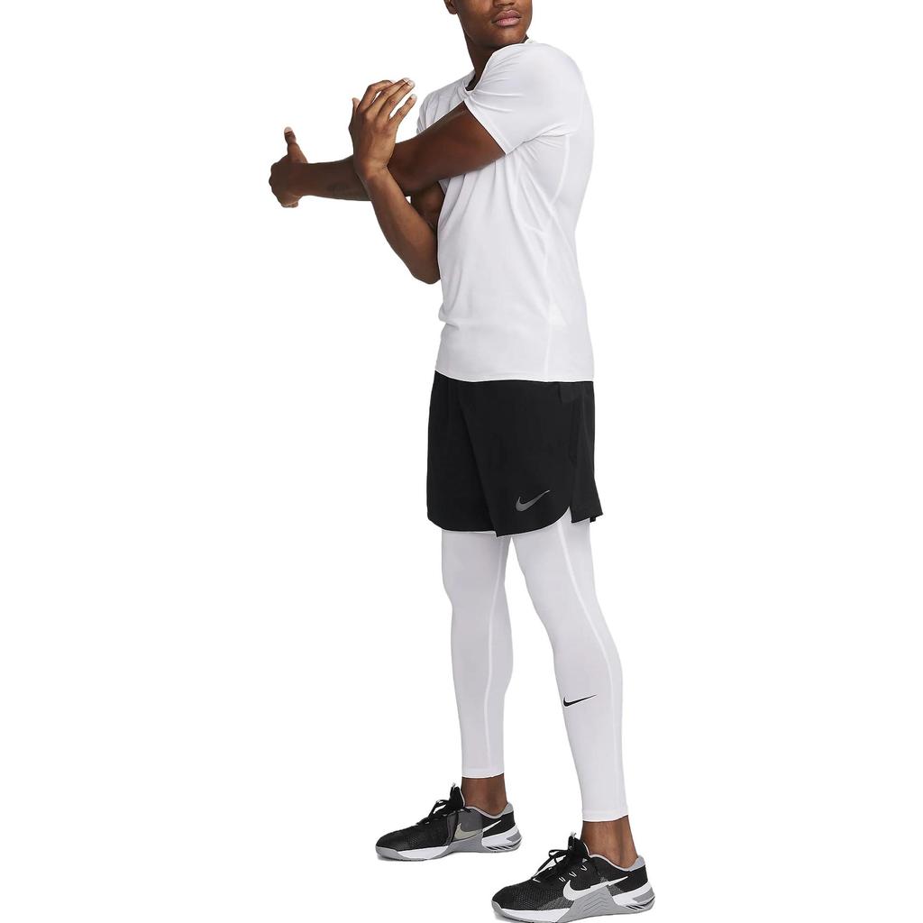 Nike Legginsy fitness Dri-FIT Męskie Legginsy Białe FB7952-100