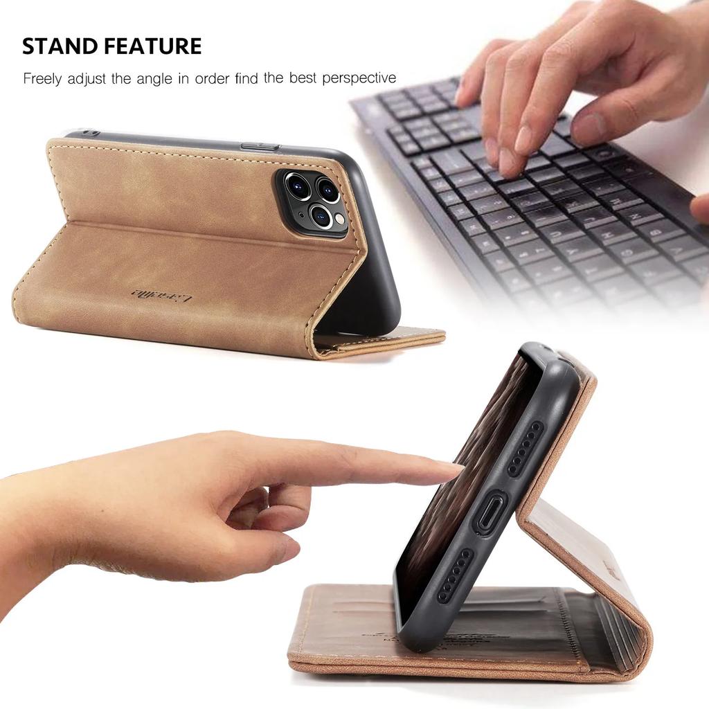 Leder Hülle für iPhone 12 11 Pro X XR XS Max, CaseMe Retro Geldbörse Luxus Magnetische Kartenhalter Brieftasche Abdeckung Für iPhone 8 7 6 Plus 5