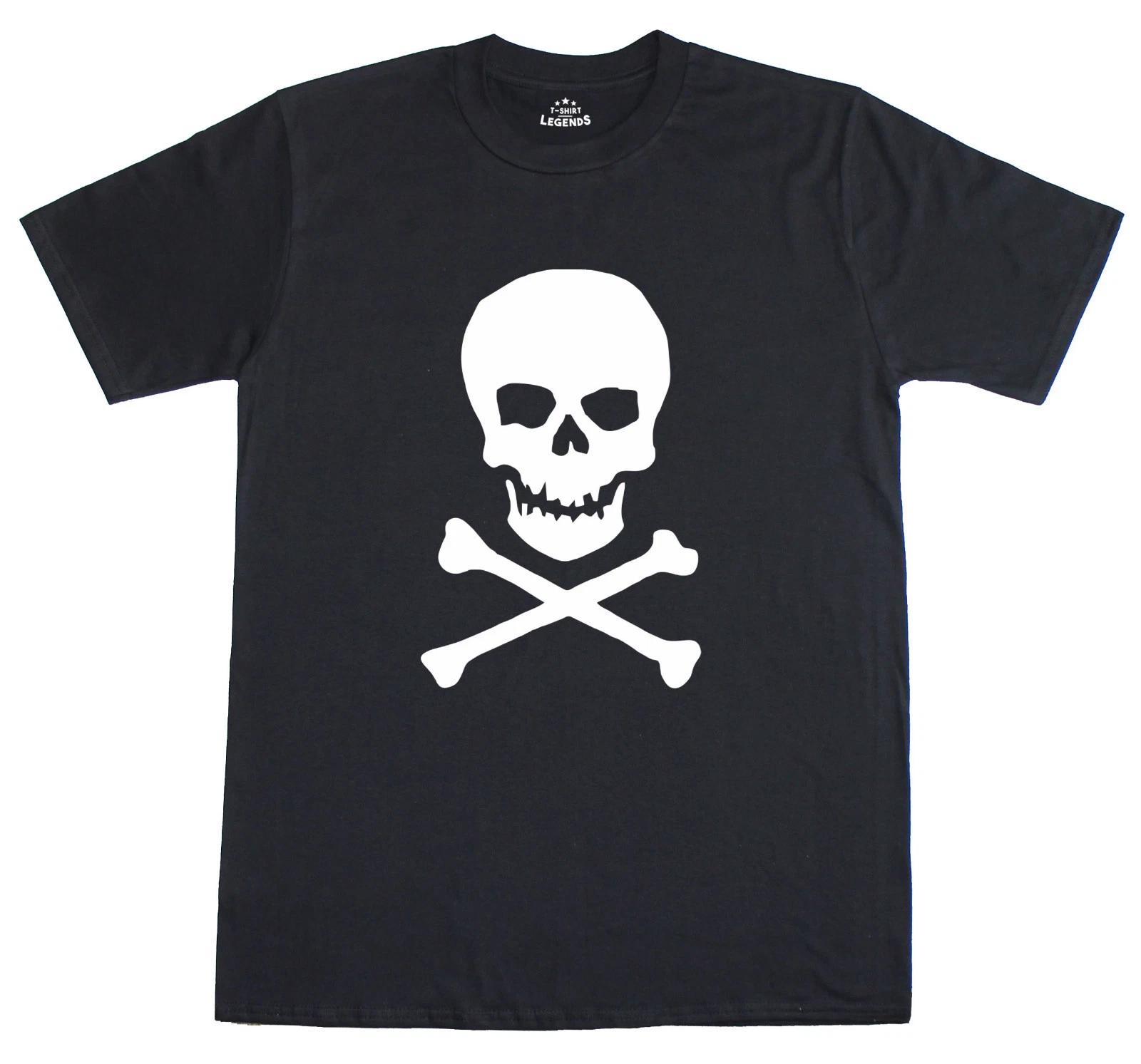 Skull & Crossbones Pirate Fancy Dress Mens T-Shirt U.K XXXL