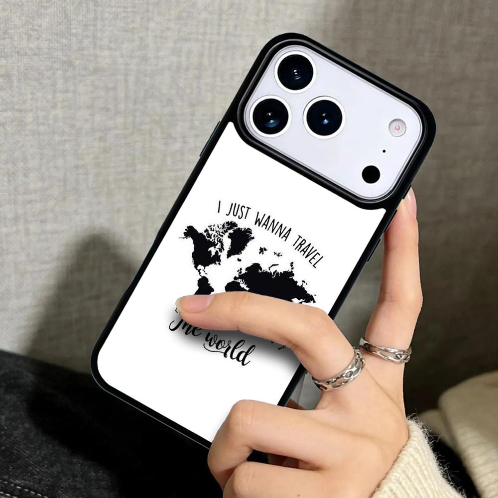Capa Case for iPhone 17 Air 16 Pro Max 15 Plus 11 13 Mini 14 12 Back Phone Cover Travel inspiration