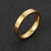 304 Stainless Steel Ring4mm Matte Plain Ring Fashionable High-end Titanium Steel Jewelry Factory Direct Sale