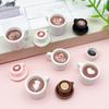 20pcs Handmade DIY Realistic Three-dimensional Coffee Cup Series Heart-shaped Embossed Resin Accessories Set for Hanging Mobile Phone Chain Pendant
