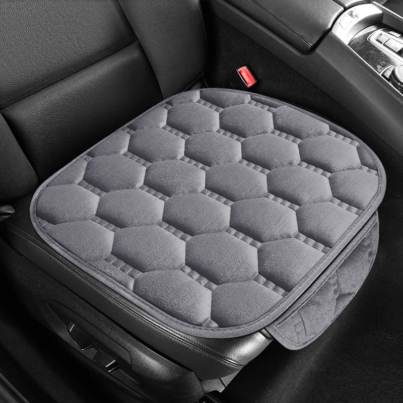 Winter Warmth Thicken Auto Seat Cushion Universal For All Seasons Fleece Anti-Slip Backrest Pad Comfortable And Breathable