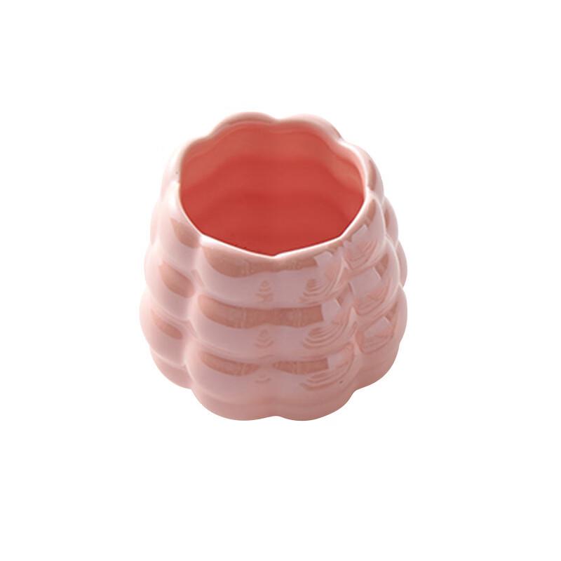 ZISIZ Ceramic Stainless Steel Fruit Fork Set with Storage Jar