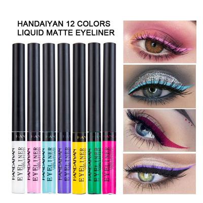 Multi-colored Eyeliner Marker Pen Makeup Waterproof Liquid Eye Liner Pencil Brown White Bright Colors Long-lasting