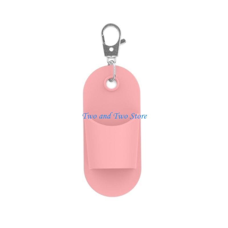 HX6F Rectangular Lipstick Cover Clip Holder Keychain for Cosmetic Organization