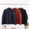 Men's Lightweight Down Jacket: 2025 Autumn/Winter Casual Warm with Stylish Pockets and Simple Shirt Collar Design
