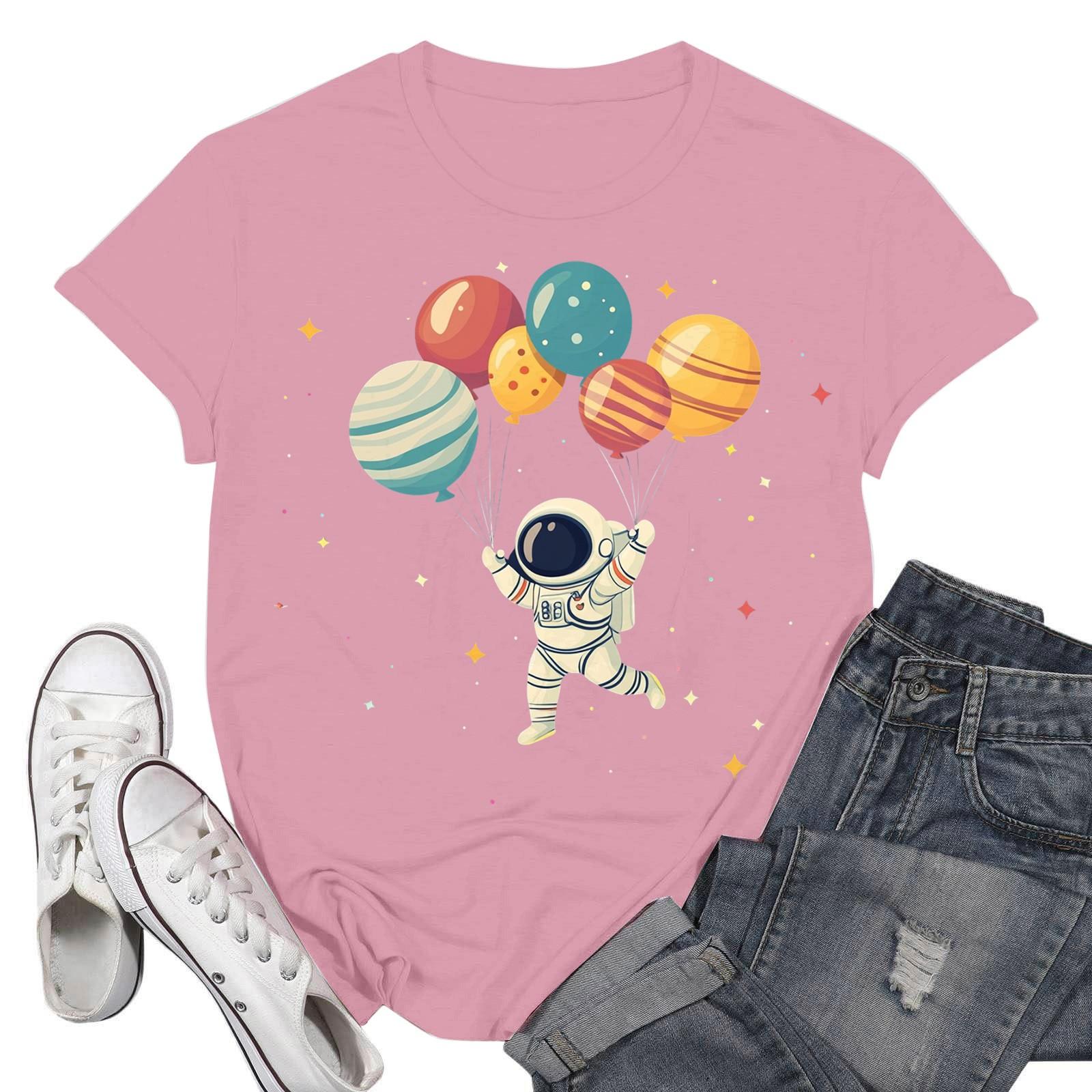 

Женские модные повседневные пуловеры с короткими рукавами и круглым вырезом с принтом XL розовый