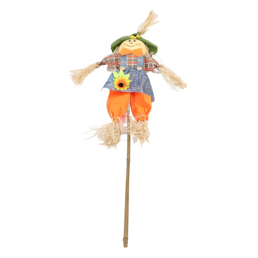 Fall Harvest Scarecrow Decorations 39.37in Tall Get Rid Of Birds Wind Resistant Garden Scarecrow