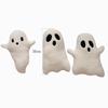 Cute Ghost Shape Fluffy Lamb Wool Plush Pillow Soft Cushion for Sofa Bed Decor
