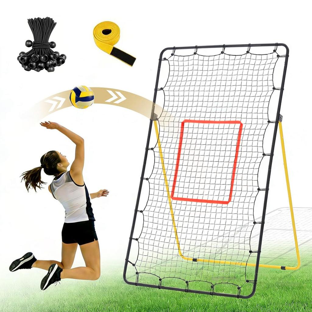 7x4 Pieds   Filet Tension Uniforme Répartie Léger   Filet Arrière avec Sangles pour Volley Entraînement
