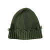 2025 New Fall and Winter Hip Hop Trend Broken Brim Knitted Hat Woman Man Green Grey Black White Hole Cap Warm Hat Bonnets Fall