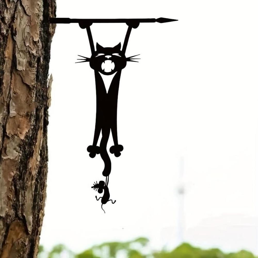 Metal Funny Silhouette Garden Stake for Lawn Yard Outdoor Indoor Home Decor Gift Halloween Christmas