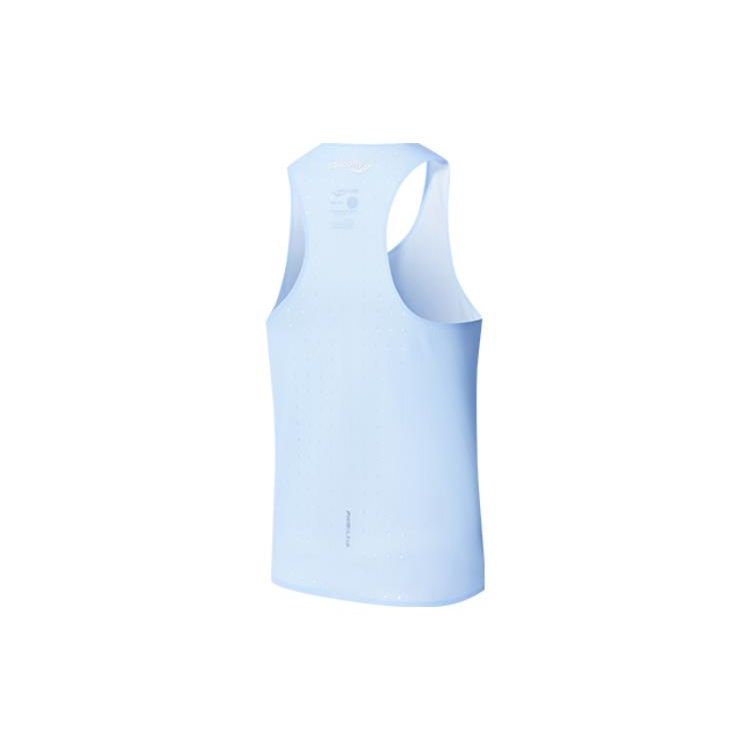 SAUCONY Solid Color Running Sports Vest Women Tops Light-Blue SC1239111-1