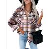 QICED Women's Vintage Casual Autumn Winter Long Sleeve POLO Neck Jackets & Coats Unique design