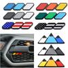 3 Tri Colors Grille Badge Emblem For TRD Tacoma Tundra 4Runner Highlande Rav4 Strip Of Air Inlet Logo Auto Accessories