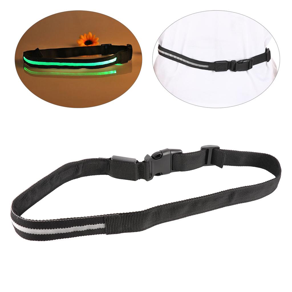 7 Farben Polyester LED Reflektierender Gürtel Leuchtendes Taillenband für Nachtradfahren Klettern