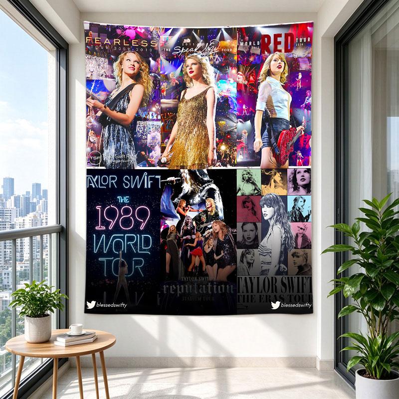 Taylor Swift Eras Tour Collage All Albums Stage Poster Art