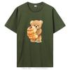Tennis Teddy Cartoon Bear Tshirt Summer Cotton T Shirt Unisex Short Sleeve Oneck Tee Shirt Unisex Summer Girl Fashion Streetwear