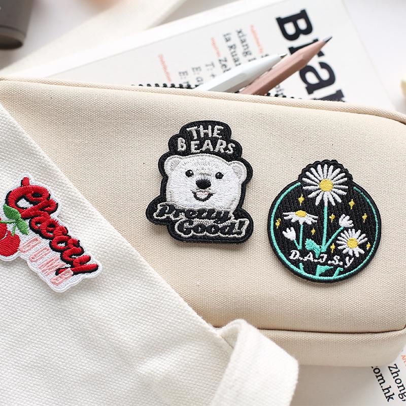 Self-Adhesive Cool Play Time Cloth Sticker Embroidered Clothes Pants Patch Sticker Hand Account Book Tide Brand Hat Decoration Retro Sticker