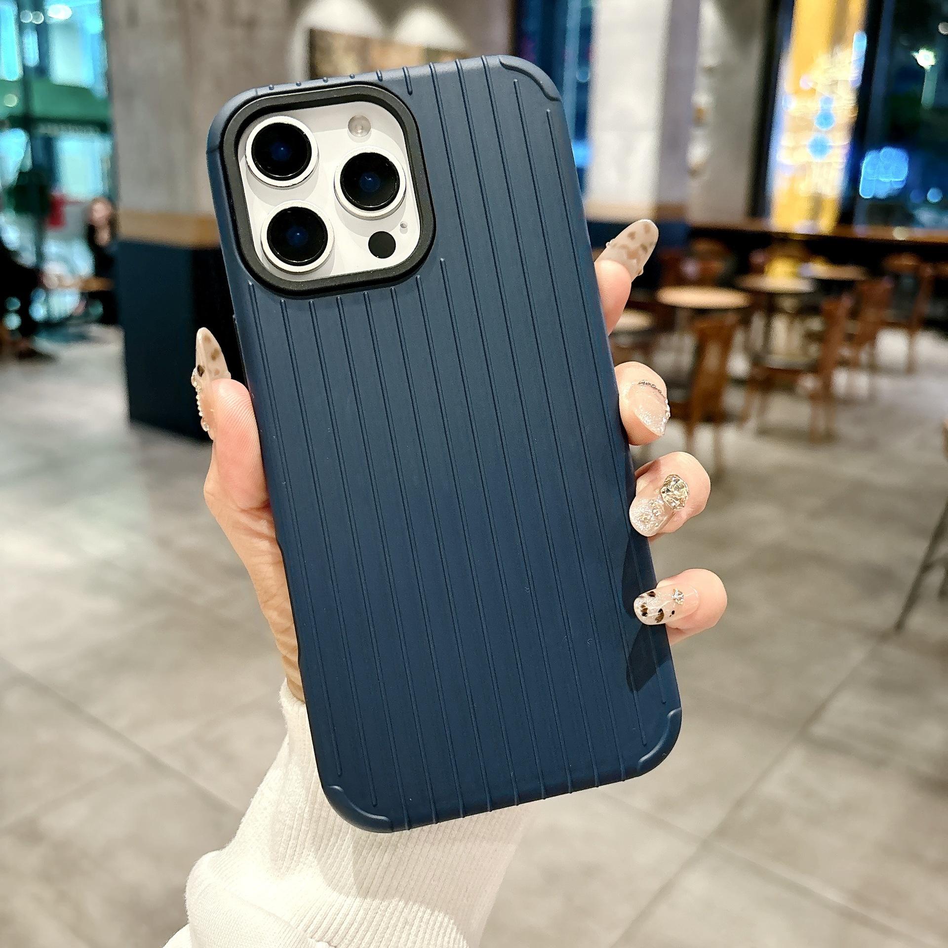 

Подходит для Apple 16 Promax Простой чехол для мобильного телефона Чемодан для iPhone 15 Защитный чехол 14 Ощущение кожи Противоскользящий iPhone12Promax