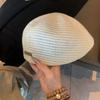 Breathable Weave Hat Vintage Crochet Knitted Cap Brimless Cap Hollowed Out Beret Hat  Beach