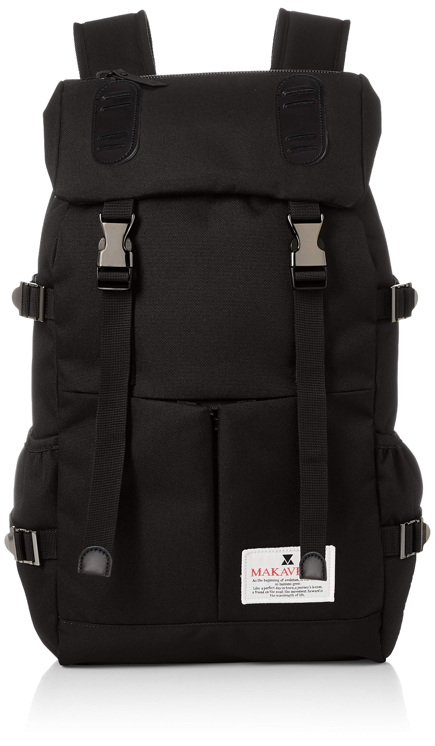 

[Machiavellic] Backpack with 13-inch laptop storage, TRUCKS DOUBLE BELT PMD MIX DAYPACK 3120-10108, Black