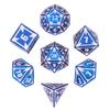 Cusdie New Metal DnD Dice Set Minimalist Rhomb Pattern D4-D20 Polyhedral Dice for D&D Pathfinder Tabletop RPG Board Games