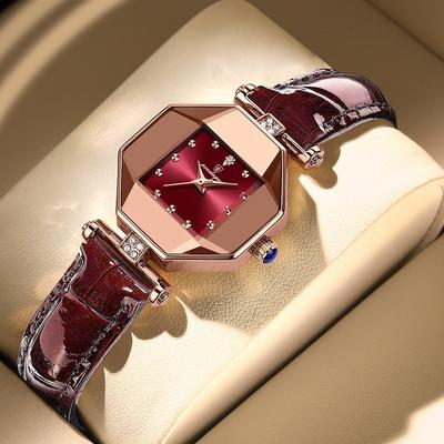 Neue Topmarke Wasserdichte Damen Quadratische Gürteluhr Ultradünne Modische Elegante Quarz Armbanduhr