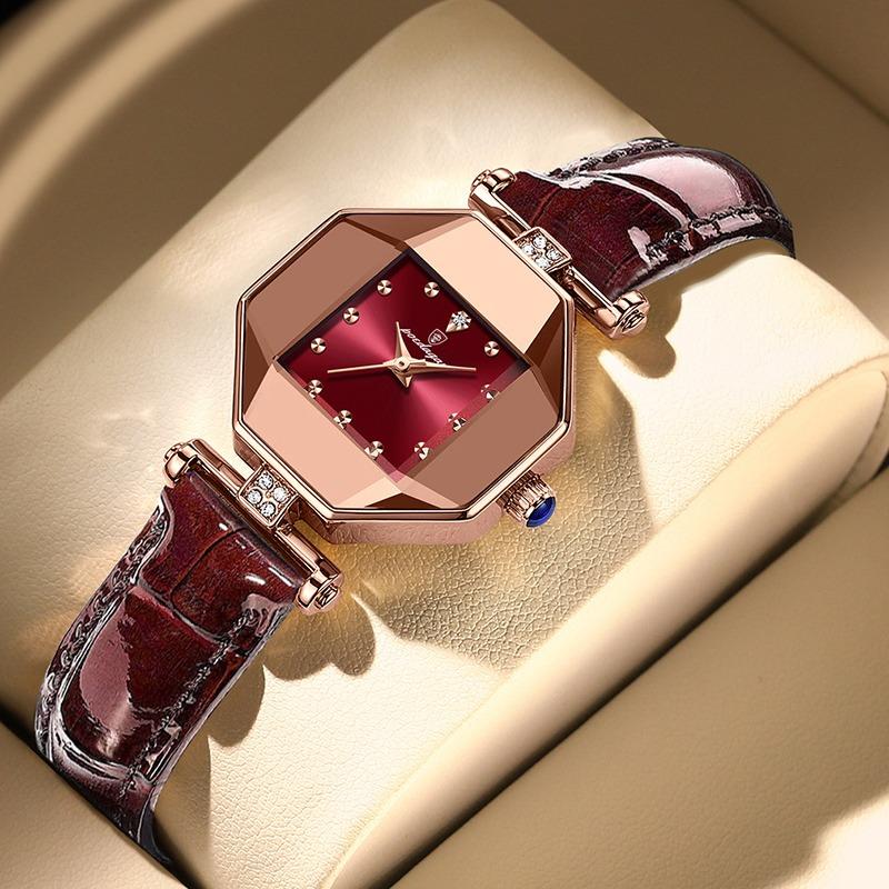 New Top Brand Waterproof Women's Square Belt Watch Ultra-thin Fashionable Elegant Quartz Wrist Watch