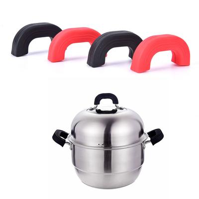 Silicone Anti-Scald Pot Handle Protectors Non-Slip Clip Sleeves Heat Resistant