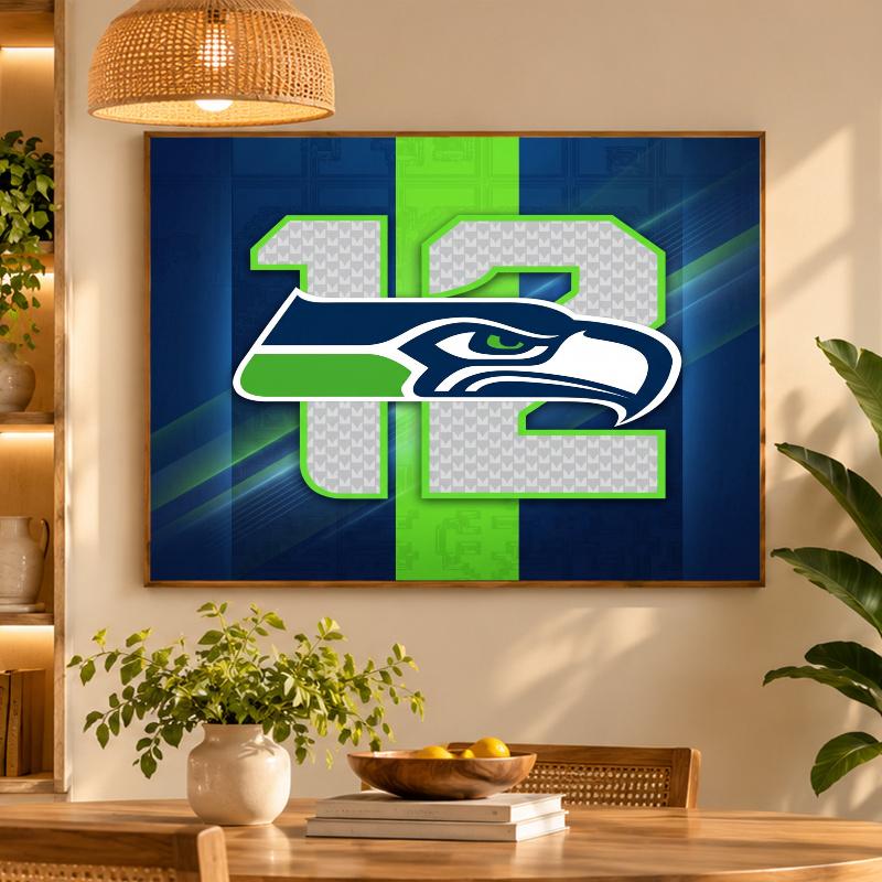 5D Diamond Painting Seattle Seahawks DIY Full Drill Diamond Art Kit Home Decoration