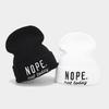Autumn and winter new fashionable versatile letter embroidery knitted hat men's literary and retro stacking hat women's warm wool hat tide