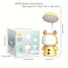 1 Cute Cartoon LED Desk Lamp - Dimmable, Foldable, Rechargeable, Multi-color, Eye Protection, Button Control, Desktop, Wireless, Bedroom Decoration
