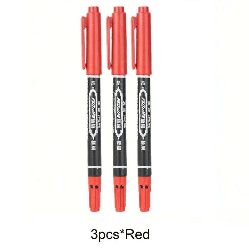 Dual Tip Permanent Markers, Oil-Based (Waterproof) - Fine & Broad Tips for Art Outlining, Sketching, Writing on Multiple Surfaces