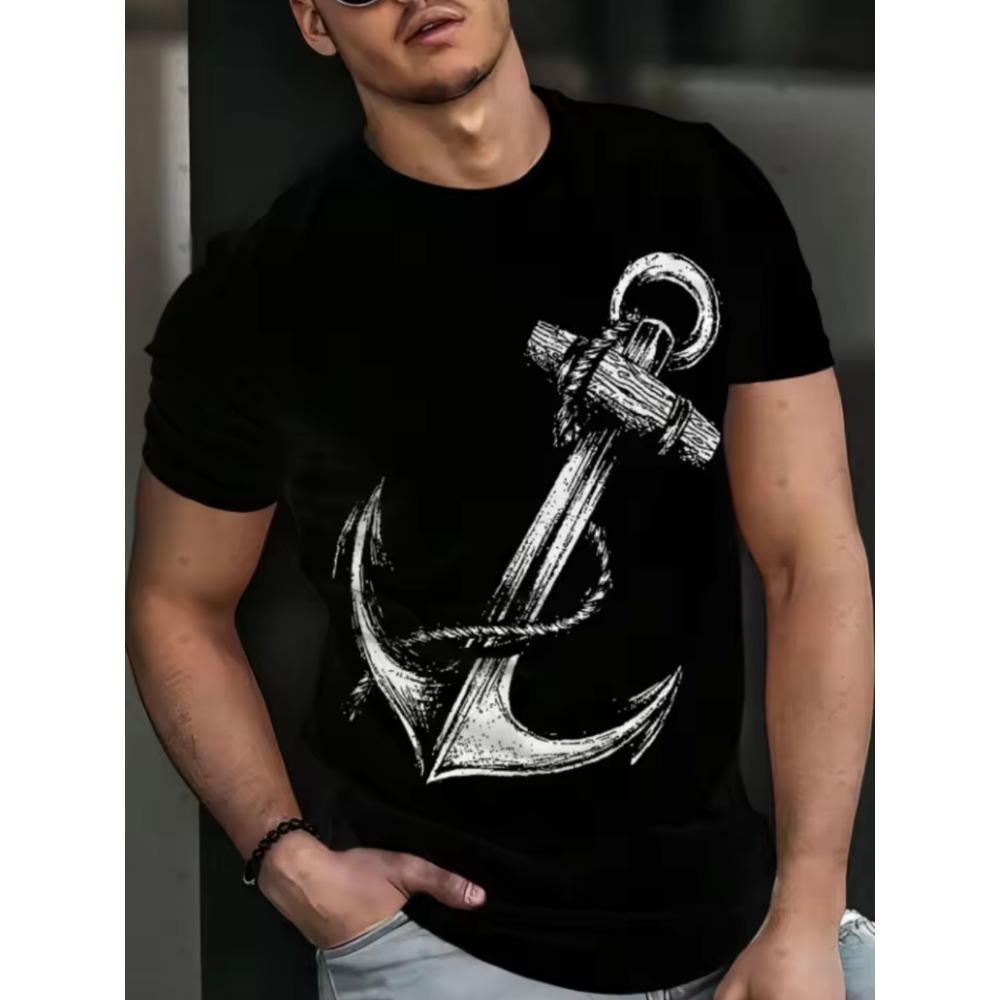 New Fashion Men's Short Sleeve 3D Printing T-shirt Street Style Large Size Loose Casual T-Shirt
