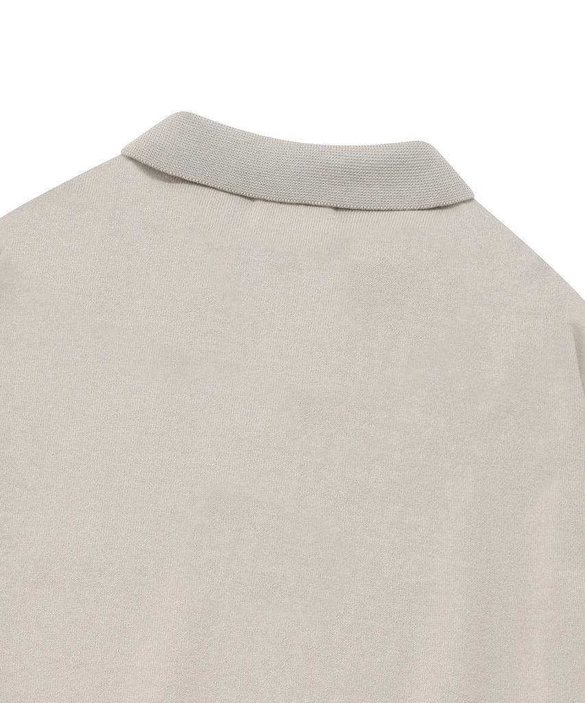 COVERNAT Basic Collared Knit Beige