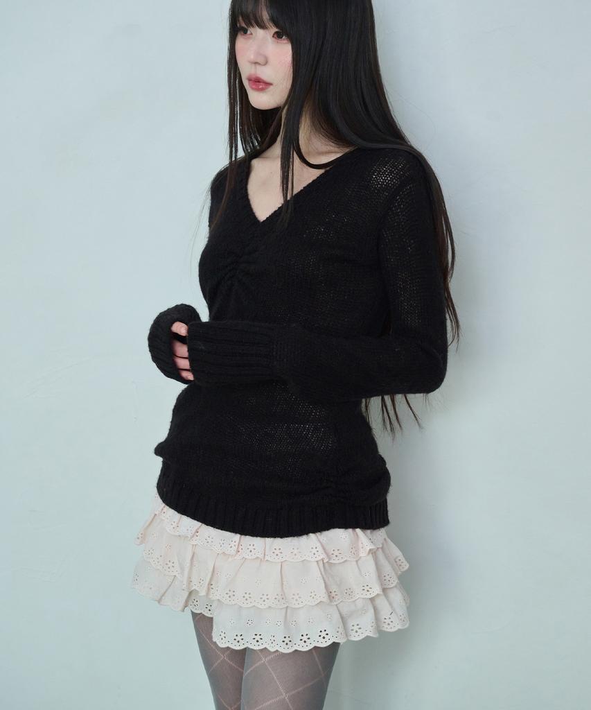 Leijeumiya Riri Frill Skirt [Baby Pink]