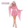 Womens Ghost Cosplay Costume With Mask Halloween Party Role Play Pink S-XXL