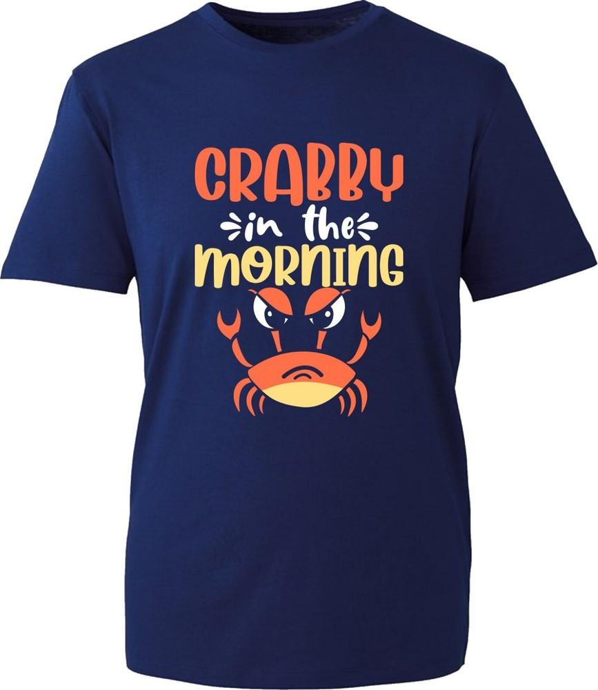 Crabby Morning Funny TShirt Crab Lovers Sea Food Lovers Grumpy Sleepy Gift Top S