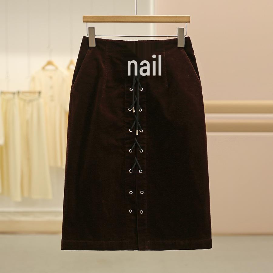 

Юбка миди Wei Mei с высокой талией и шнуровкой - Осенняя коллекция M темно-коричневого